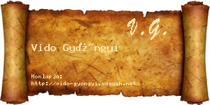 Vido Gyöngyi névjegykártya