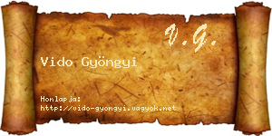 Vido Gyöngyi névjegykártya