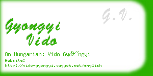 gyongyi vido business card